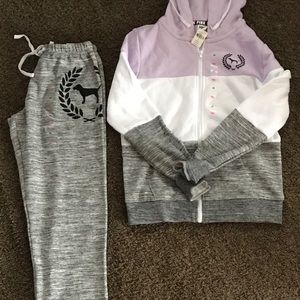 VS Pink Sweatsuit Size Xs